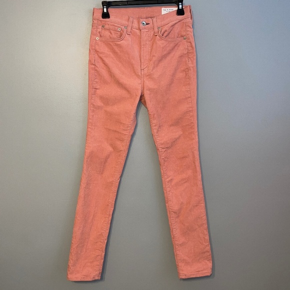 NWOT Rag & Bone High Rise Skinny Corduroy Cameo Size 27 - Picture 3 of 8